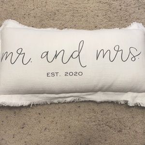 Mr. & Mrs Est. 2020 Throw Pillow